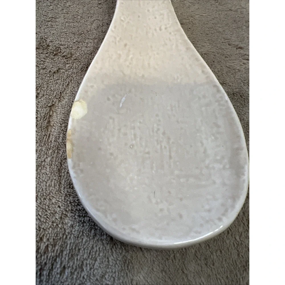 Vintage Owl‎ Ceramic Spoon Rest Otagiri Beige Brown Black Hanging Tabletop